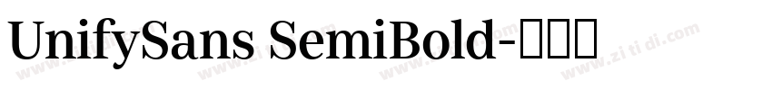 UnifySans SemiBold字体转换